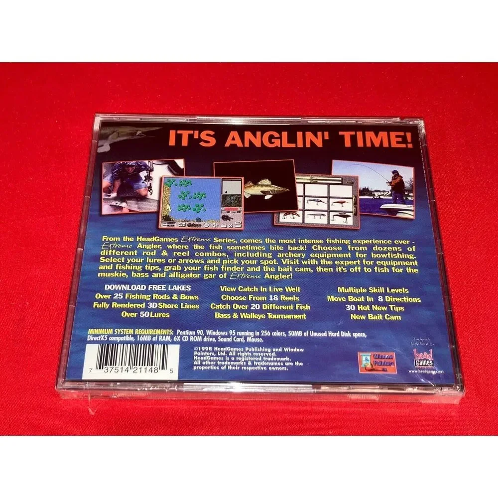 Vintage Stern Extreme Angler PC Game Angling &‎ Bowfishing Win 95 CDROM Base